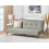Beliani Sofa Bed 3 Seater ESSVIK Fabric Light Green 2
