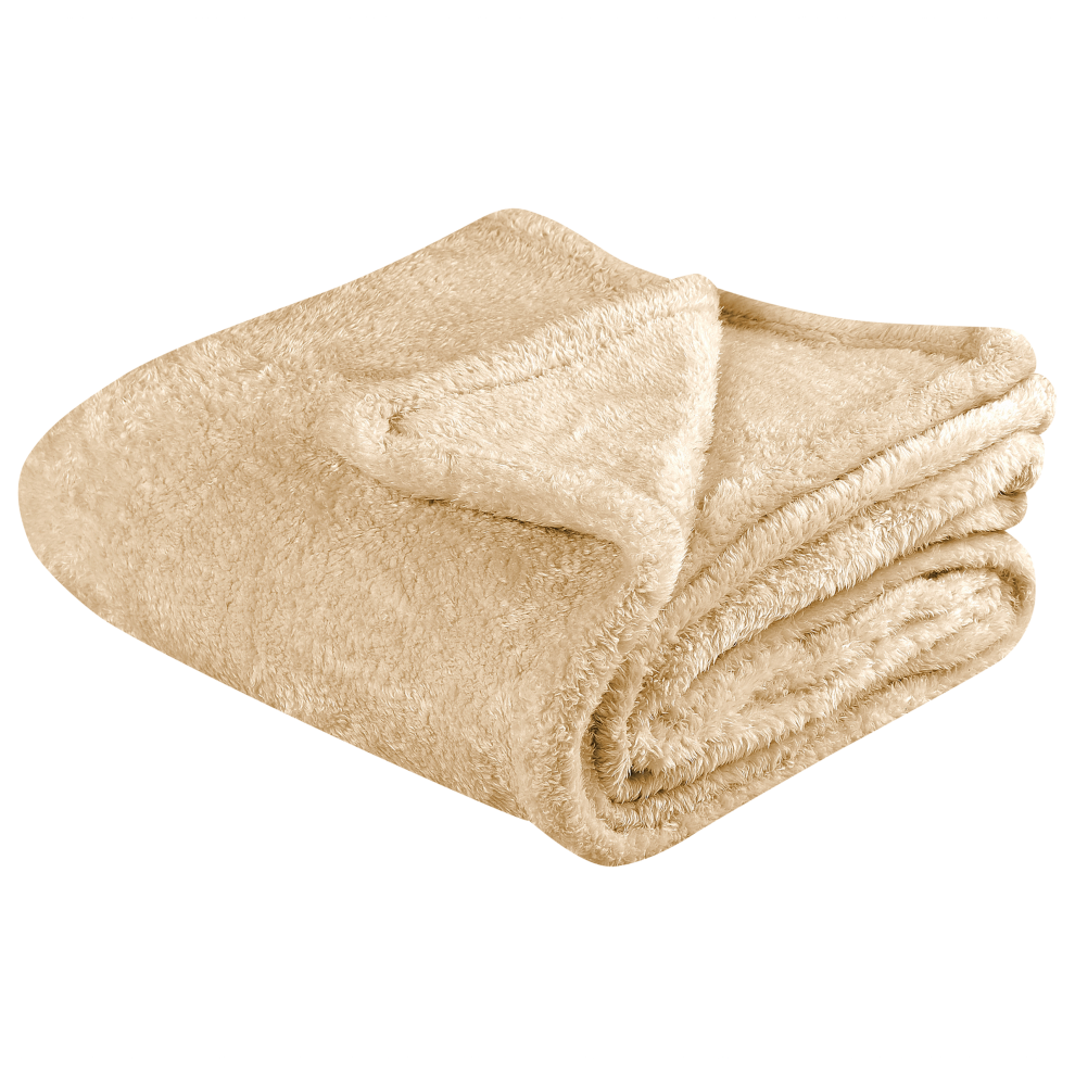 Beliani Blanket Namdu 125 X 150 Cm Sand Beige