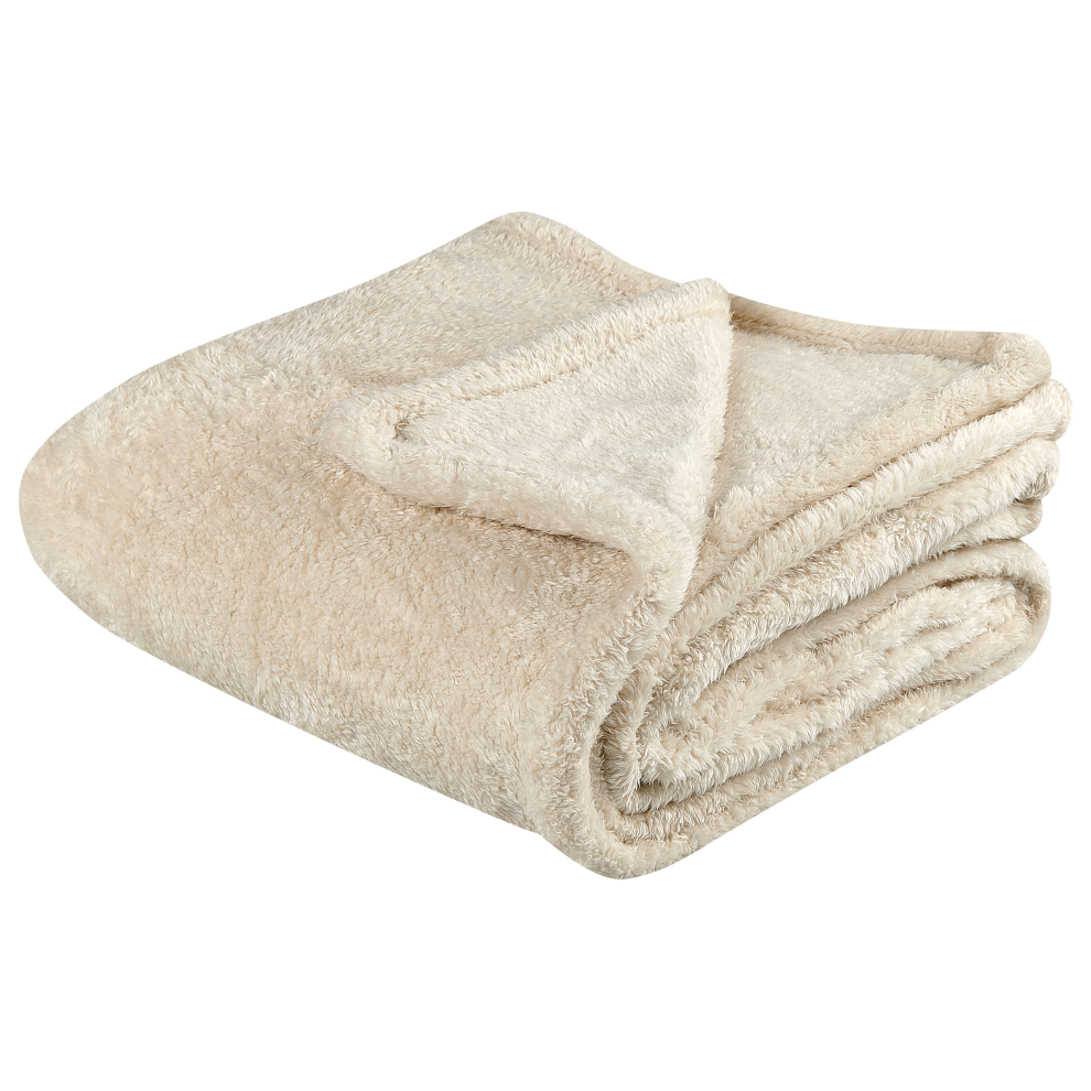 Beliani Blanket Namdu 125 X 150 Cm Light Beige