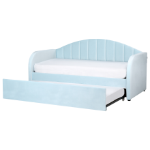 Trundle Bed Velvet EYBURIE 90 x 200 cm (EU Single) Light Blue