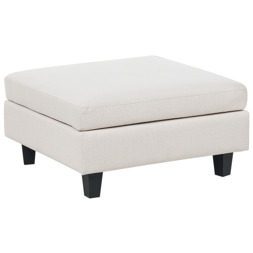 Beliani Ottoman UNSTAD Fabric Light Beige