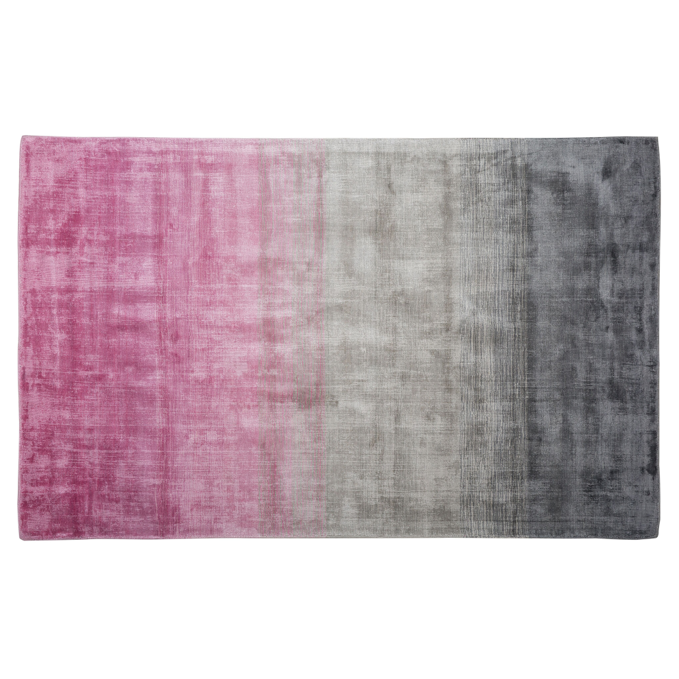 Beliani Rug Ercis Pink 140 X 200 Cm Viscose