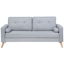 Sofa 2 Seater KALMAR Fabric Light Grey