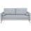 Beliani Sofa 2 Seater KALMAR Fabric Light Grey 1