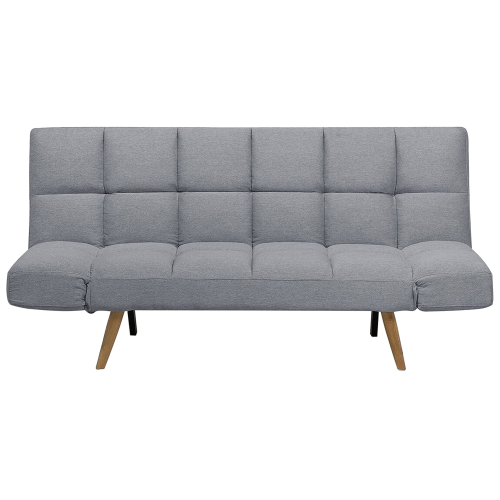 Beliani Sofa Bed 2 Seater INGARO Fabric Grey