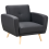 Beliani Recliner Chair FLORLI Fabric Black 1