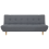 Beliani Sofa Bed 3 Seater ALSTEN Fabric Dark Grey 1