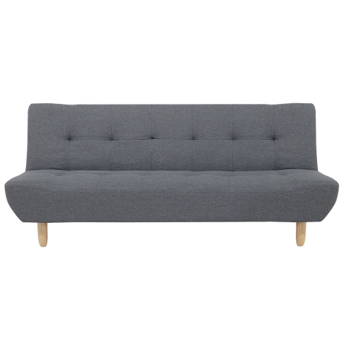 Beliani Sofa Bed 3 Seater ALSTEN Fabric Dark Grey