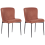 Beliani Set of 2 Dining Chairs ADA Fabric Brown 1