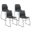 Beliani Set of 4 Conference Chairs PANORA Dark Grey 1