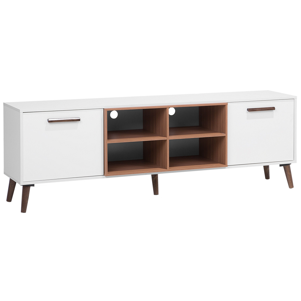 Beliani Tv Stand Alloa White