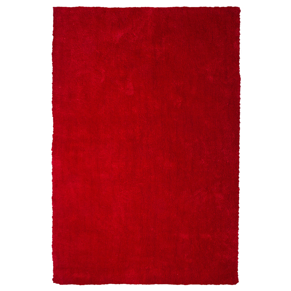 Beliani Shaggy Rug Demre Red 140 X 200 Cm