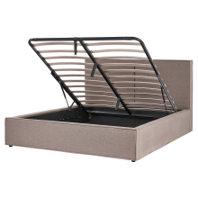 Ottoman Bed MOISSAC Fabric Taupe 160 x 200 cm (EU King Size)