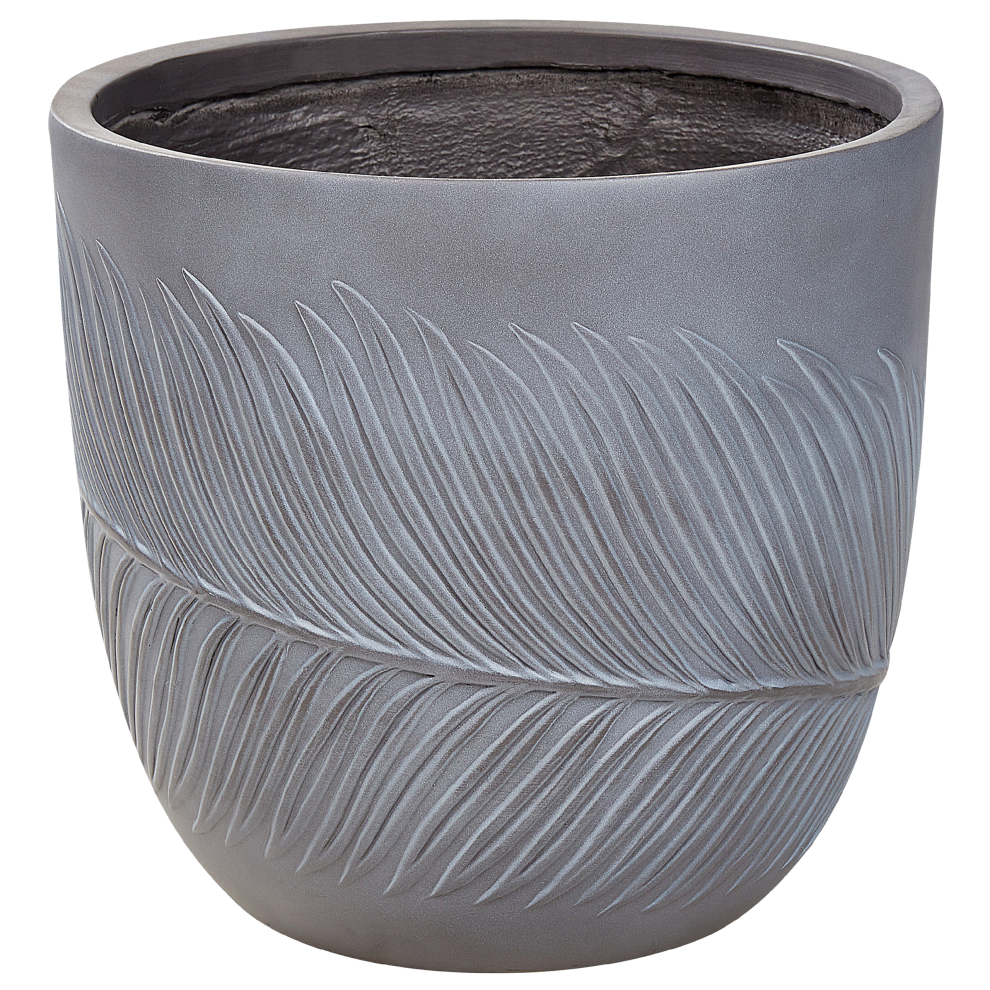 Beliani Plant Pot Ftero 42 Cm Grey