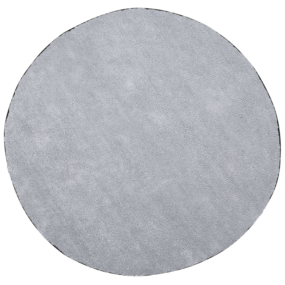 Beliani Shaggy Rug Demre Light Grey Ø 140 Cm