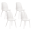 Beliani Set of 4 Dining Chairs EMORY White 1