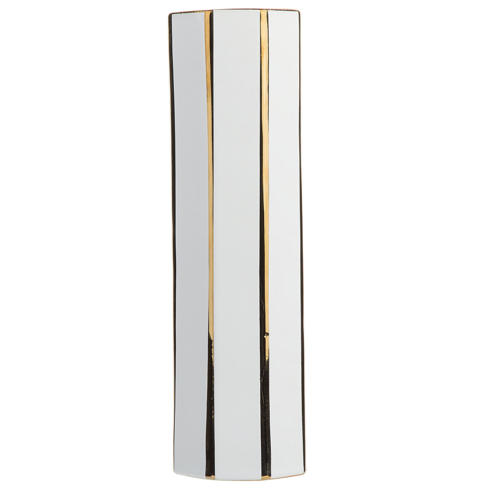 Beliani Flower Vase Estella Ceramic 40 Cm White