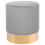 Beliani Pouffe SOPHIA Velvet Light Grey 1