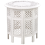 Beliani Side Table ELARA Mango Wood White 1