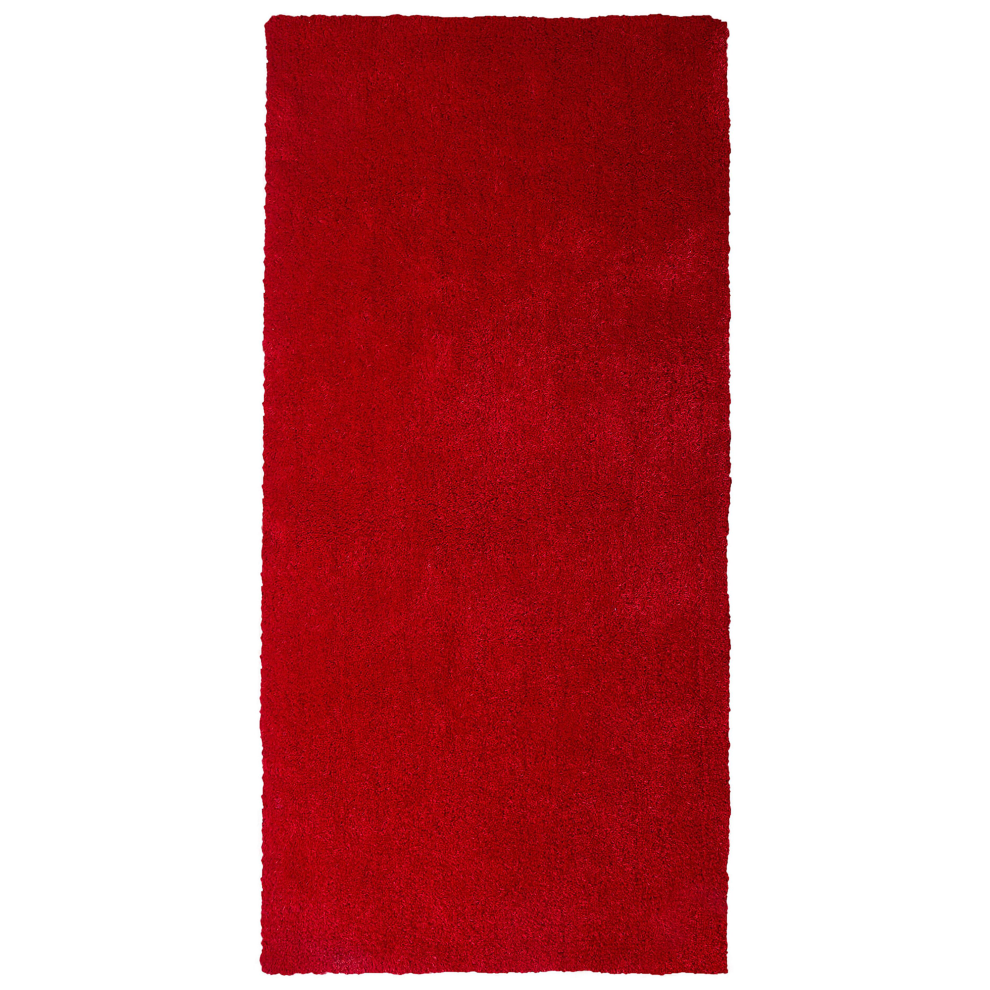 Beliani Shaggy Rug Demre Red 80 X 150 Cm