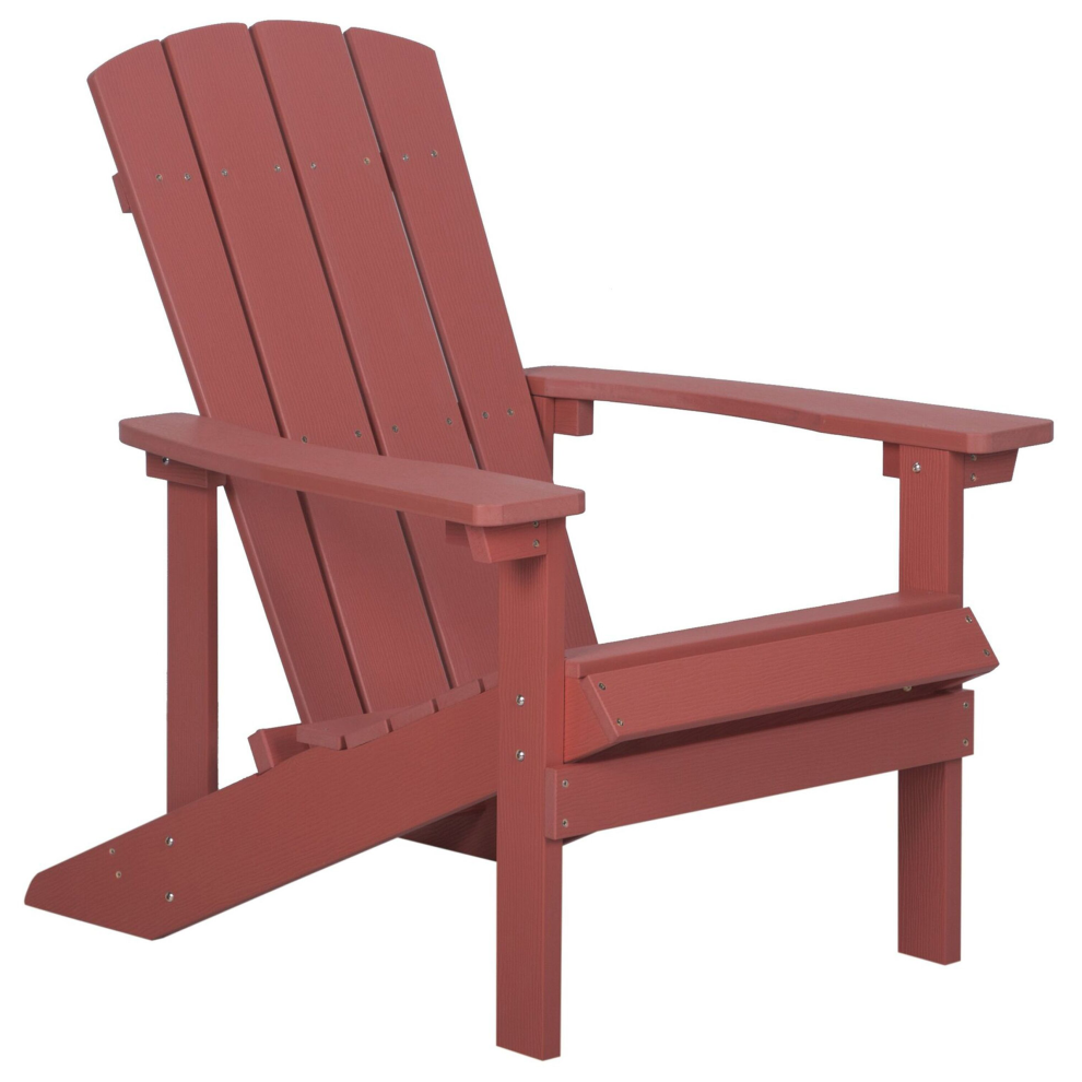 Beliani Garden Chair Adirondack Red