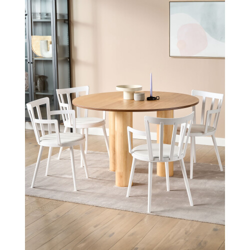 Beliani Set of 4 Dining Chairs MORILL White 1