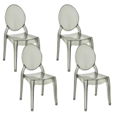 Set of 4 Dining Chairs MERTON Black