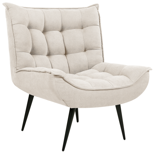 Beliani Armchair ALVESTA Fabric Light Beige