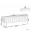 Beliani Upholstered Bench PATERSON Velvet Off-White 3