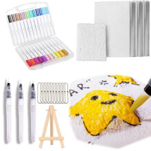 Magic Puffy Paint,3D Drawing Magic Canvas Sponge,Foam Texture Painting Kit,Puffy Popcorn Drawing Texture Painting Kit
