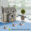 60 Packs Cinder Blocks 1/12 Scale  Bricks Concrete Miniature Bricks Tiny Landscaping Dollhouse Accessories 6