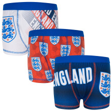 England Official Football Gift 3 Pack Crest Boys Boxer Shorts 3-4 Years