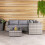 Charles Bentley Charles Bentley Rattan Corner Sofa & Coffee Table - Grey 1