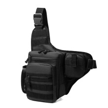 Camping Climbing Bag Chest Pouch for Cycling Hiking Travel Outdoor Sport Crossbody Fishing Waist Fanny Pack Black