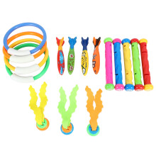 Diving Toys Underwater Sinking Swimming Pool Toy, Diving Rings & Sticks, Torpedoes, Water Grass, Dive Training Gift for Kids ( Pack of 16 )