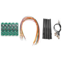 5 PeçAs 2.4 Ghz Sem Fio Dmx 512 Transmissor Receptor Pcb 2 em 1 MóDulo Placa Pcb Sem Fio com Antena para Luz de Palco Dmx