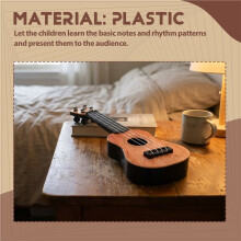 Yellow Kids Classical Ukulele Guitar Toy Early Education Small Guitar Party Supplies Adjustable