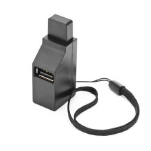 USB 2.0 HUB Adapter Extender Splitter Box 3 for PC Laptop Mobile Phone High Speed U Disk Reader,Black