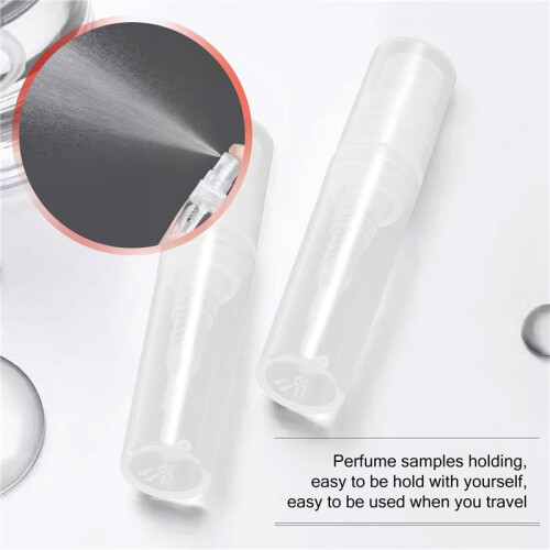 200Pcs/Lot 2ML Transparent Plastic Spray Bottle Small Cosmetic Packing Atomizer Perfume Bottles Atomizing Spray Liquid Container 2