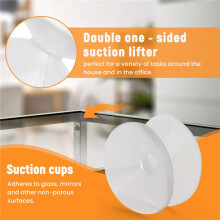 10 Pcs Double Sided Suction Cup - Sucker Pads for Glass, Plastic - 30Mm Width