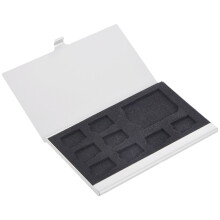 9 Micro-/ Memory Card Storage Holder Box Protector Metal Cases 8 TF&1