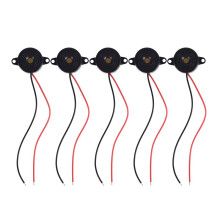 5 Pcs  3-24V 85dB Sound Electronic Buzzer Alarm Black 23 x 12mm
