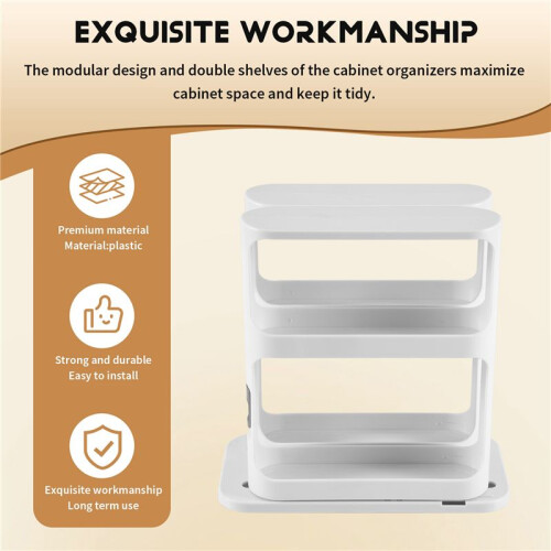 Kitchen Storage Rotating Rack Multi-Layer Storage Rack Cabinet Food Ingredient Storage Pull-Type Rotating Spice Rack