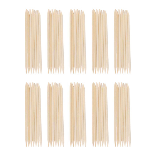 900Pièces Bâtonnets Ongles Bois Accessoires Kaki