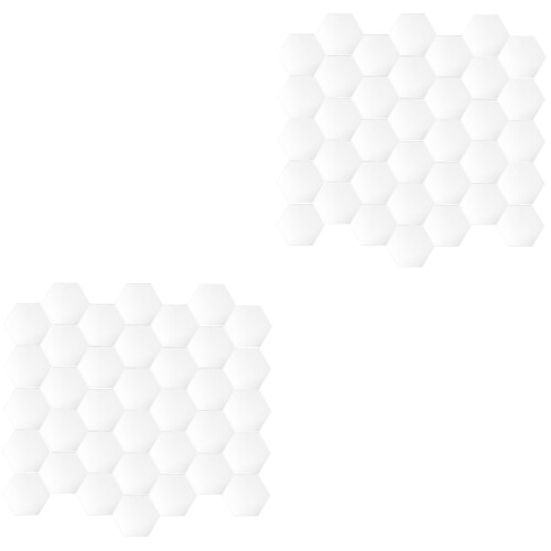 72Pièces Stickers Argentés Hexagones Pour Salon