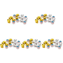 75Pièces Accessoires Auto Bouchons Valve Pneu Crâne Et Oeil ABS Cuivre