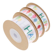 6Rouleaux Décoratifs Birthday DIY En Polyester
