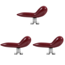 3Pièces Repose-Doigt Basson Rouge Abs+métal, Support Pouce