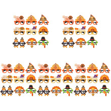 45Pièces Lunettes Photo Halloween Thanksgiving Décoratives Colorées