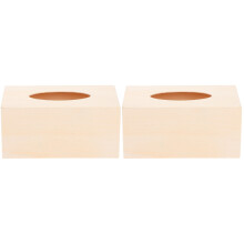 4Pièces Boîte Serviettes En Bois Khaki DIY Jouet Pour Enfants